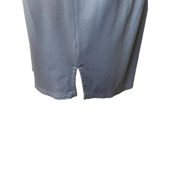 J Jill Button Front Blouse Roll Tab Sleeves Small Blue Collared Long Stretchy - Picture 6 of 9